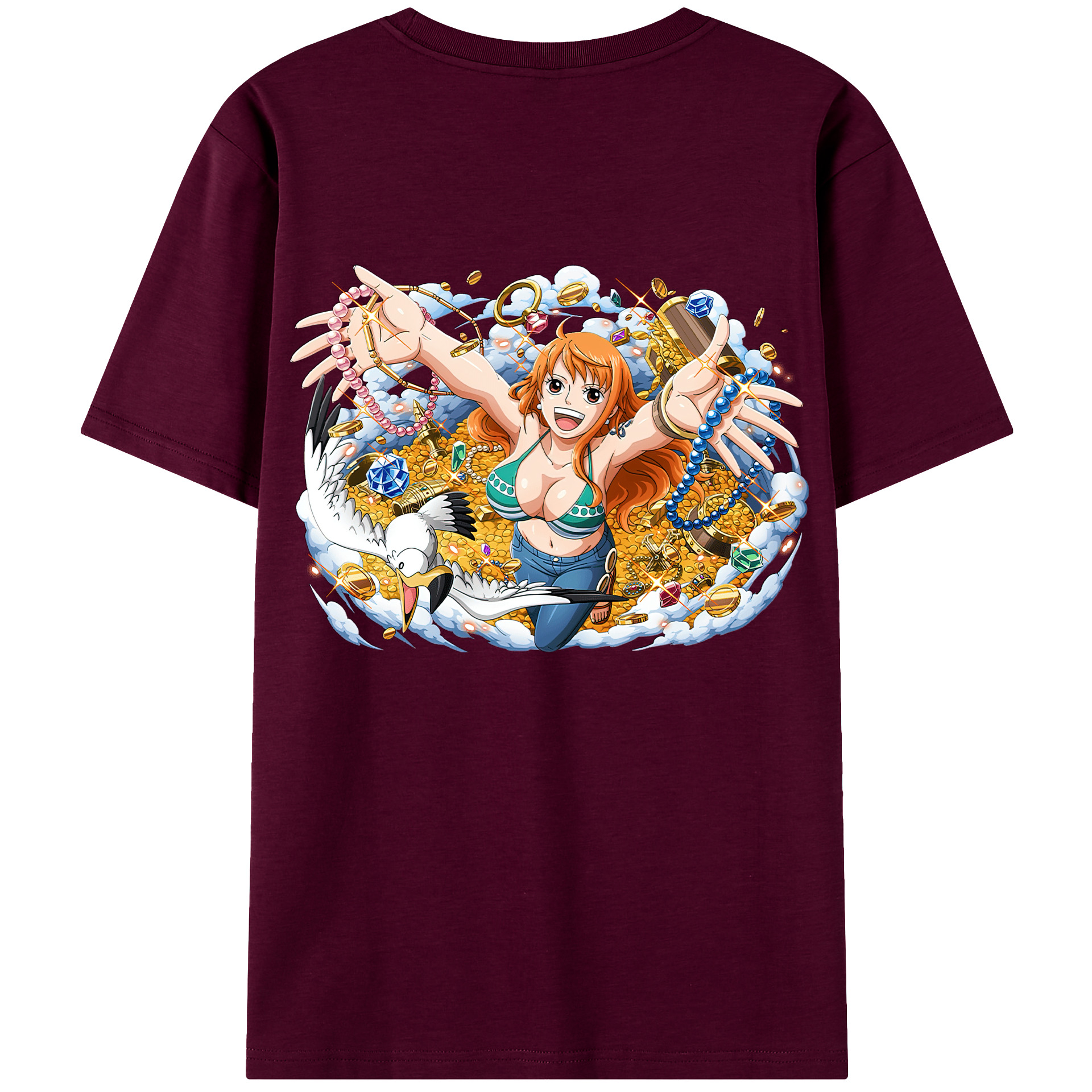（画像用） ワンピース ナミ ONE PIECE Nami レディース半袖Tシャツ(バックプリント)